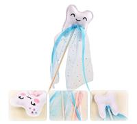 Teeth Fairy Stick Wand - Non-Woven Mesh Ribbon Wand, Fairy Costume Accessory for Cospaly Halloween Party Dress Up (Blue)