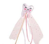 Teeth Fairy Wand Kit with Ribbon - keepsake Gift Set for Tooth Loss Celebration, Fairy Dress Up Costume Accessories, Party Favors (Pink 1pcs)