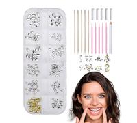 Teeth Gem Kit - 13x5x1.2cm Crystal Tooth Jewelry Set, Flexible Decoration Professional DIY Decoration | Shine Material Fashion Accessory for Women Girls Party Makeup Cosplay Beauty
