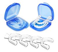 Teeth Guard for Night Grinding, 4 Pack Night Sleep Guard Teeth Grinding, Retainer, Moldable Fit Mouth Guard for Teeth Grinding with Carry Case, Custom Fit Teeth Retainers,Clear