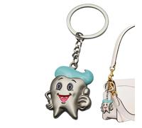 Teeth Keychain - Tooth Shape Keychain Dentist Tooth Key Ring, Cute Tooths Ornament Decorative Keychains Ornament, Tooths Shape Gift For Students Office Staffs Assistants Dentist