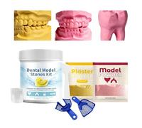 Teeth Molding Kit - Plaster Tooth Model Making Kit With Gypsum Powder | Impression Trays & Mixing Tools, Dentall Education Teaching Model For Students, Classroom Demonstration & Study