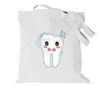 Teeth Printed Canvas reusable grocery bags, Foldable Casual Travel HandBag, Shoulder Beach Tote Bags, Shopper bag eco friendly super strong washable Storage bags Shopping bag Canvas bag for Women