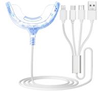 Teeth Whitening Accelerator Light, 16x More Powerful Blue LED Light, Mouth Tray Teeth Whitening Enhancer Light Trays Connected with iPhone/A