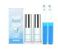 Teeth Whitening Care Tooth Enamel Kit, Instant Whitening Paint for Teeth, Instant Teeth Stain Remover, Tooth Polish Uptight White,Yellowing,Brighting & Polish Teeth in Minutes,Too/th Whiten/ing (2Pc)