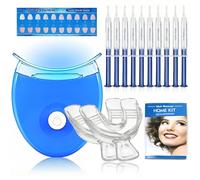 Teeth Whitening Gel Kit with LED Light, Teeth Whitening Kit for Home Use, 10 Whitening Gel for Sensitive Teeth, LED Teeth Whitening Light and Mouth Trays, Safe for All Teeth Types