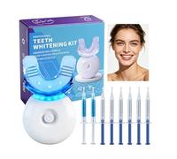 Teeth Whitening Kit for Home Use, LED Teeth Whitening Light Device with Mouth Tray, 6 Whitening Gels & 2 Soothing Gels, Reusable Home Kit for Adult Oral Care