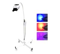 Teeth Whitening Machine, Mobile Cold LED Light Dental Machine with 8 Bulbs, 3 Color Light, Height Adjustable 75cm~95cm, 30 Minutes Timer Function, Teeth Bleaching Accelerator Machine