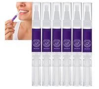 Teeth Whitening Pen Gentle Mint Flavor, Tooth Lightening Serum, Smile Brightening Pen, Compact Whitening Stick, Precision Teeth Polishing Applicator, Tooth Polishing Gel, Travel Size 4ml (6PCS)