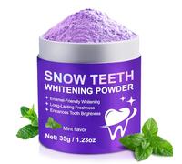 Teeth Whitening Powder 35g - Enamel-Safe & Sensitivity-Free, Peroxide-Free with Pap+, Rapid Coffee/Tea/Wine/Tobacco Stain Removal, Hydroxyapatite Repair, 12H Fresh Breath, Unique Polishing Action
