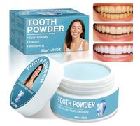 Teeth Whitening Powder, Enamel Safe, Non Peroxide Charcoal Formula, Gentle on Sensitive Teeth, Fights Coffee and Tea Stains, Natural Ingredients, 50g