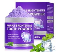 Teeth Whitening Powder, Enamel-Safe & Sensitivity-Free, Purple Tooth Whitener Stain Remover, Removes Years of Stains, Tobacco, Tea, Coffee, Protect Gums & Freshen Breath