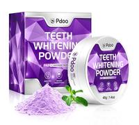 Teeth Whitening Powder Pap+ 40g - Effective Teeth Whitening - Enamel-Safe & Sensitivity-Free & Peroxide-Free - Teeth Whitening Kit that Removes Coffee, Tea, Wine Stains - Purple Teeth Whitening