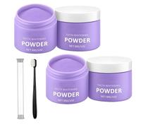 Teeth Whitening Powder, Purple Brightening Powders, Teeth Restoration Mineral Powder, Removes Stains, No Sensitivity, Enamel Friendly, for Coffee, Tea and Tobacco Stain, Daily Use (2pcs)
