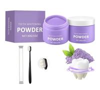 Teeth Whitening Powder, Purple Brightening Powders, Teeth Restoration Mineral Powder, Removes Stains, No Sensitivity, Enamel Friendly, for Coffee, Tea and Tobacco Stain, Daily Use (1pc)