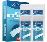 Teeth Whitening Strip 22 Treatments - Whitening Strips for Sensitive People, Fast Remove Smoking, Coffee, Wine Stains, Teeth Brightening Kit Pack of 44 Non-Slip Strips