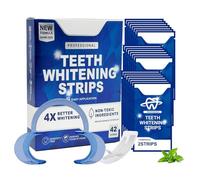 Teeth Whitening Strips 42 Treatments, Teeth Whitening Kit Mouth Opener Included - at-Home Teeth Whitener Strips for A Brighter Smile, Effective Stain Removal & Tooth Whitening, Enamel Safe