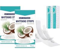 Teeth Whitening Strips, Coconut Mint Whitening Strips,Safe for Enamel, Deep Cleaning and Efficient Remove Smoking, Coffee, Wine Stains, 7 Pieces/Box