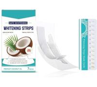 Teeth Whitening Strips for Tooth White with Coconut Oil, Dry Strip Technology, Fast Remove Smoking, Coffee, Wine Stains, Teeth Brightening Kit, Safe for Enamel