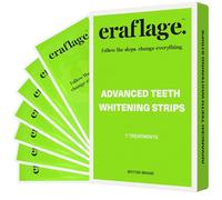 Teeth Whitening Strips - Pap, Peroxide-Free & Enamel-Safe Whitening Strips for Sensitive Teeth - 14 Strips (7 Treatments) - Removes Stains from Coffee, Wine & Smoking - British Whitening Brand