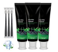 Teeth Whitening Toothpaste, Tooth Whitening Strips, Naturally Quickly Acting Whiten Teeth, Fresh Breath, Stain Removal, Ideal for All Kinds Type of Tooth, 100g (3pcs)