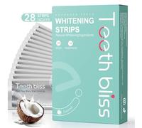 TeethBliss Teeth Whitening Strips for Sensitive Teeth - Natural Ingredients, Enamel Care Whitening, Removes Coffee/Wine Stains, Ideal for Coffee Drinkers & Smokers, 14 Treatments