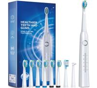 TEETHEORY Electric Toothbrush for Adults with 8 , Sonic Electric Toothbrush with 40000 VPM Deep Clean 5 Modes, Rechargeable Toothbrushes Fast Charge 4 Hours Last 30 Days
