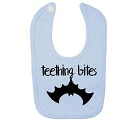 Teething Bites Halloween Cotton Baby bib - Pastel Blue