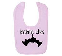 Teething Bites Halloween Cotton Baby bib - Pastel Pink