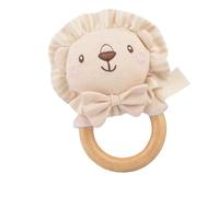 Teething Rattle Toys, Cute Animals Wooden Baby Rattle Toys, Stuffed Crochet Ratttle with Teether Ring, Newborns Soft Handbell Grab Shaker, Crinkle Sounds Squeaky Sensory Amigurumi, G'ifts for Newborns
