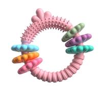 Teething Rings For Dogs - Heavy Duty Strong Tough Chew Toy,Rubber Puppy Teething Ring For Medium & Large Breed, Aggressive Chewers