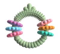 Teething Rings For Dogs - Rubber Chew Toy Ring, Durable Dog Teething Ring, Interactive Fetch Training Toy | Supports Healthy Chewing Behavior For Puppies Small Medium Dogs Throw Catch Play Exercise