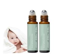 Teething Roller All Natural for Babies, Natural Gum Relief with Chamomile & Rose Oil, Gentle Massage Applicator for Soothing Infant Teething Pain (2 PCS)