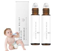 Teething Roller,Natural Pain Relief Roller, Baby Teething Oil Roller, Natural Teething Relief for Babies,Teething Roller and Calm Sleep Balm,Teething Roller Natural Pain Relief Baby (2pcs)