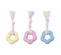 Teething Toy for Puppies - Pack of 3 Chew Sticks for Dogs, Interactive Teeth Cleaning Device, Safe, Textured Gum Massager, Reusable Soft Teeth Enrichment Component