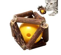 Teething Toy for Young Cats - Soothing Interactive Natural Wood | Teething Toy for Kittens for Indoor Cats | For Small, Medium, Large Breeds, Balcony, Yard, Garden, Camping, Sleeping Room