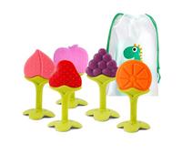 Teething Toys for Baby, 5Pack Baby Training chew Toy with a Storage Bag for Self-Soothing Organic Baby Teethers Massage Set for Newborn Infant, Babies Shower Gift