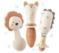 Teething Toys for Baby Baby Rattle Sensory Toys Newborn Essentials Baby Toys 0-6 Months Gifts (3pcs)