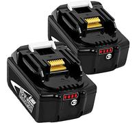 TEETOK Replacement DC18RC 3A Charger BL1850 2 Battery 18V 5.5Ah Job Site Radio DMR108 DMR110 DMR107 DMR112 DMR104 DMR106 DMR115 DMR202 Radio Battery BL1860 Compatible with Makita, Blue