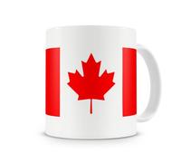 TeeTreeDesigns Canada Flag Ceramic Mug, 8cm (3.15in) Wide, 92mm High, Standard Coffee Cup, 1 Count