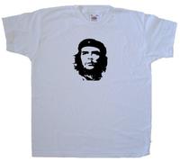TeeTreeDesigns Che Guevara White Kids T-Shirt (Black Print)-5-6 Years