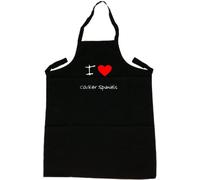 TeeTreeDesigns I Love Heart Cocker Spaniels Black Apron