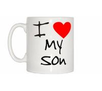 TeeTreeDesigns I Love Heart My Son Ceramic Mug