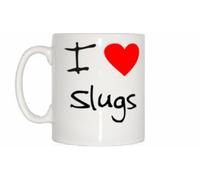 TeeTreeDesigns I Love Heart Slugs Mug, Ceramic, Mug, 11 oz