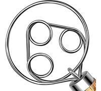 TEEVEA Danish Dough Whisk Stainless Steel Dough Whisk Dutch Style Bread Dough Hand Mixer Wooden Handle Kitchen Baking Tools Bread Making Tools and Supplies