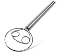TEEVEA Danish Dough Whisk Stainless Steel for Sourdough Pizza and Bread Baking