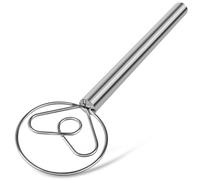 TEEVEA Danish Dough Whisk with Stainless Steel Hook Dutch Style Bread Mixer for Sourdough Baking Tools