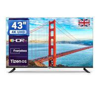 TeeView TV43QUT-UK 43 inch 4K Ultra HD UHD HDR10 Smart TV Tizen OS TV, BBC iPlayer, Netflix, Disney+, Prime Video, Gaming Hub Dolby Audio, Made in the UK