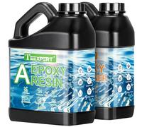 Teexpert 1Gallon High Gloss Epoxy Resin Kit, Upgraded Clear Self-leveling Bubbles-Free Resin Epoxy, 1:1 Mix Casting and Coating Resin for Jewelry, Mold, Home Decor, Coaster, Ornament, DIY Crafts
