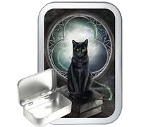 TEEZ Cat Poison 50ml Silver Hinged Tobacco Tin, Hinged 1oz Tobacco Tin